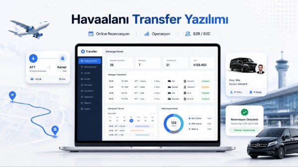 Havaalanı Transfer Yazılımı: Online Rezervasyon, B2B Satış ve Operasyon Yönetimi
