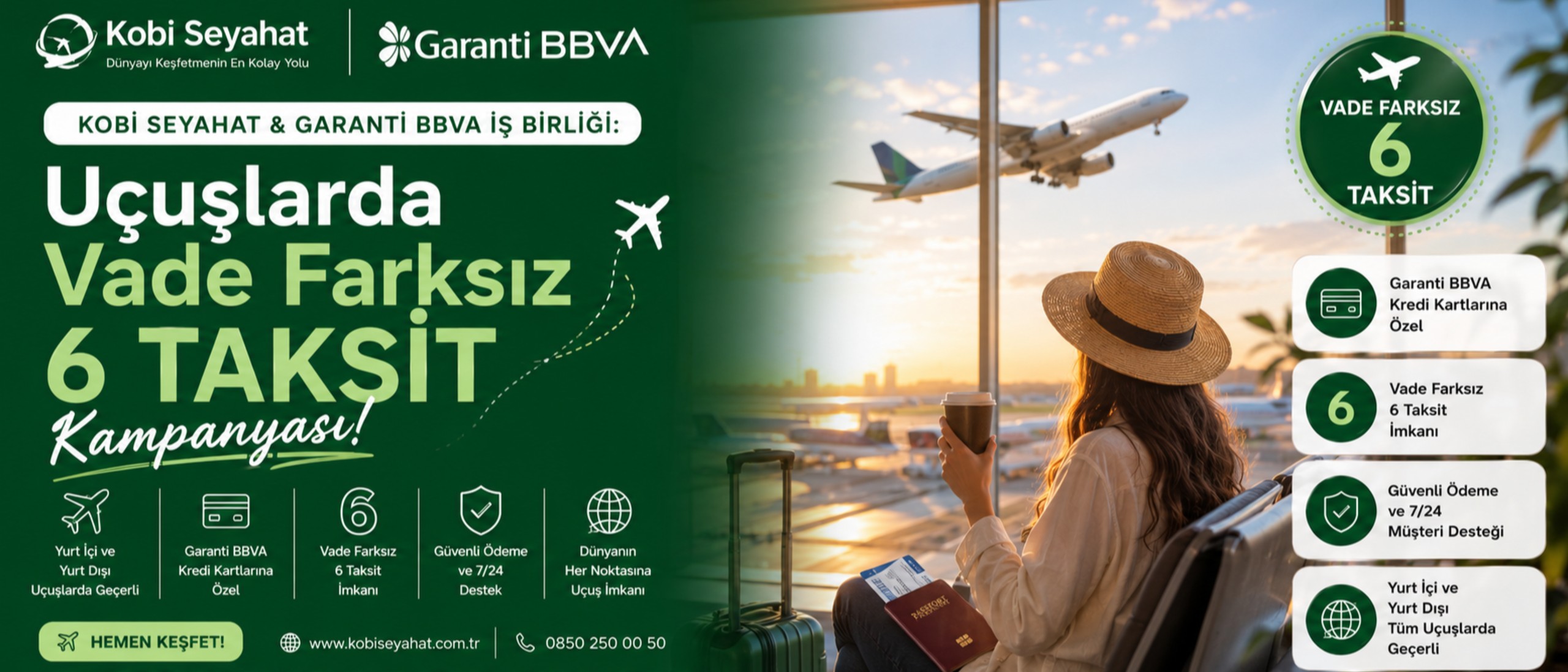 Kobi Seyahat & Garanti BBVA İş Birliği: Uçuşlarda Vade Farksız 6 Taksi